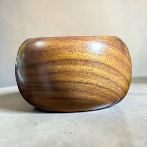 Handcrafted Wooden Bangle Bracelet in Warm Brown